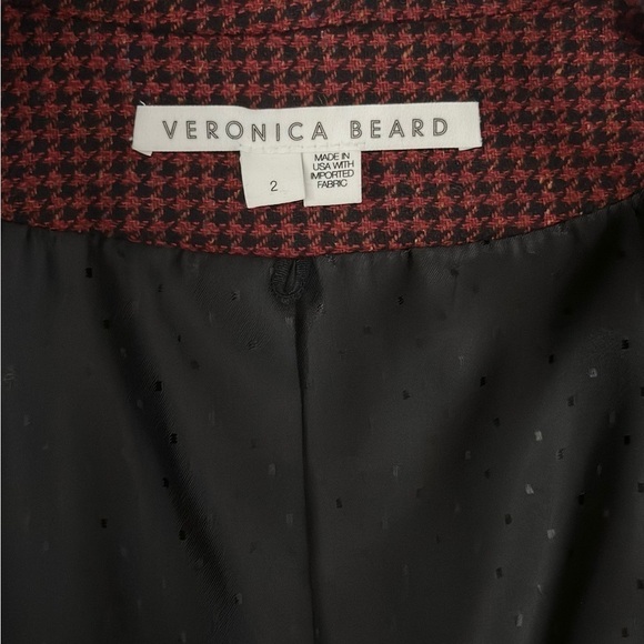 Veronica Beard Dickey Miller Houndstooth Wool-Blend Blazer Jacket - Picture 8 of 9